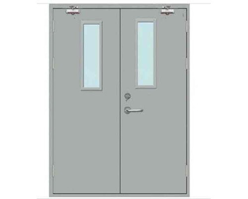 鋼質雙開防火門